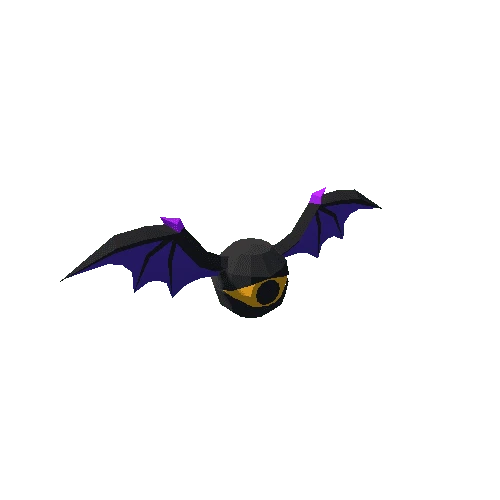 Polygonal One Eyed Bat Black